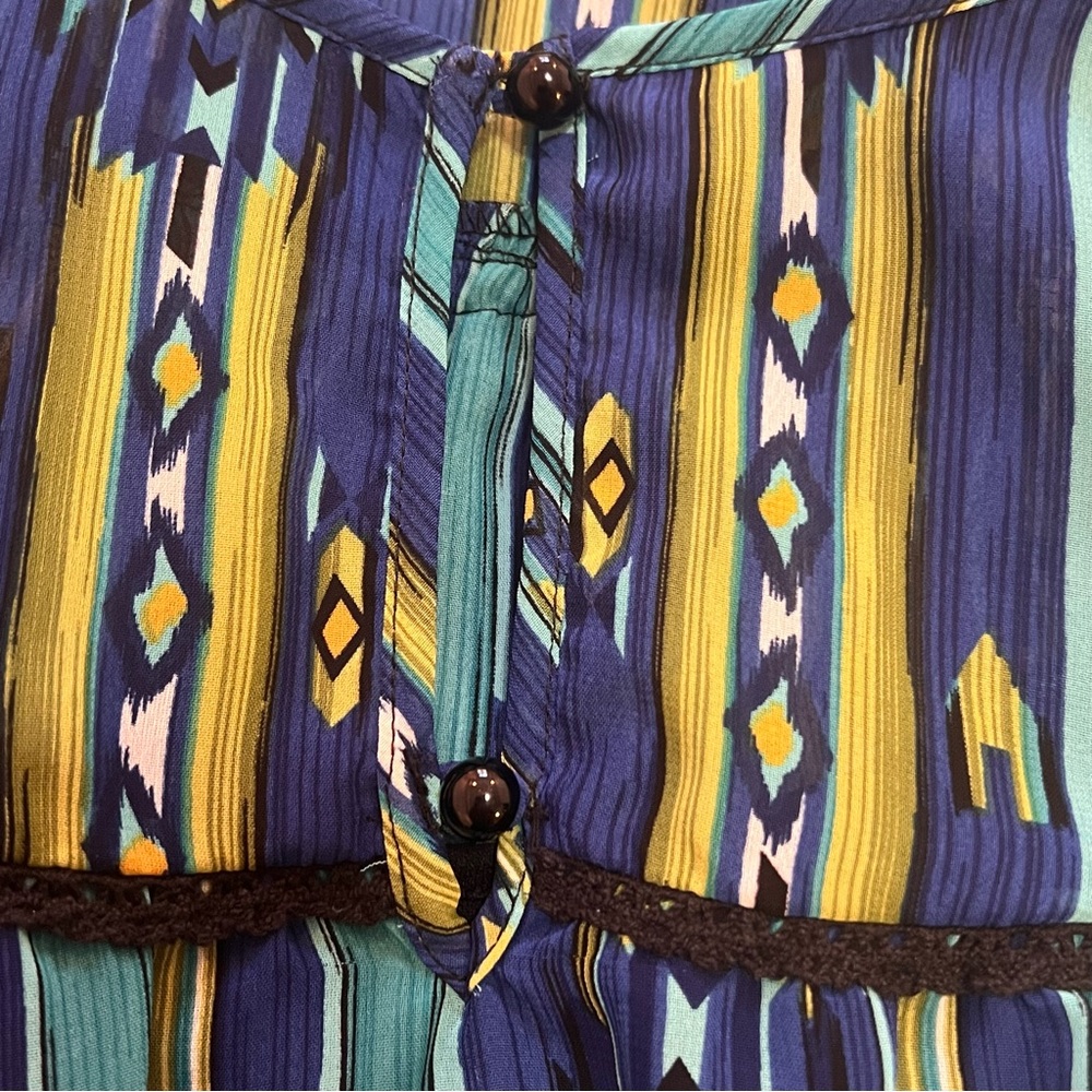 6 DEGREES short shift dress size small blue green lined new with tags - Picture 8 of 11